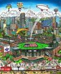 Charles Fazzino 3D Art Charles Fazzino 3D Art MLB 2021 All-Star Game: Denver (DX) (Framed)                  